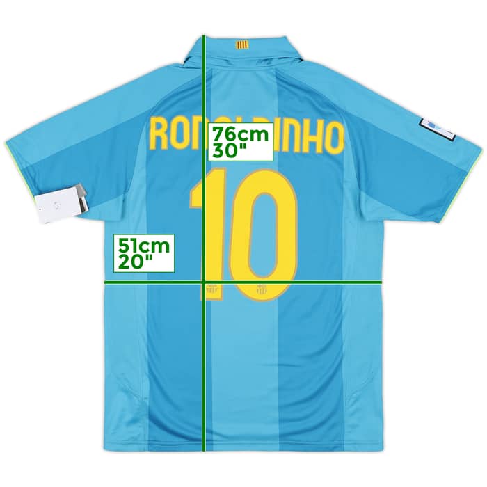 2007-09 Barcelona Away Shirt Ronaldinho #10 (M)