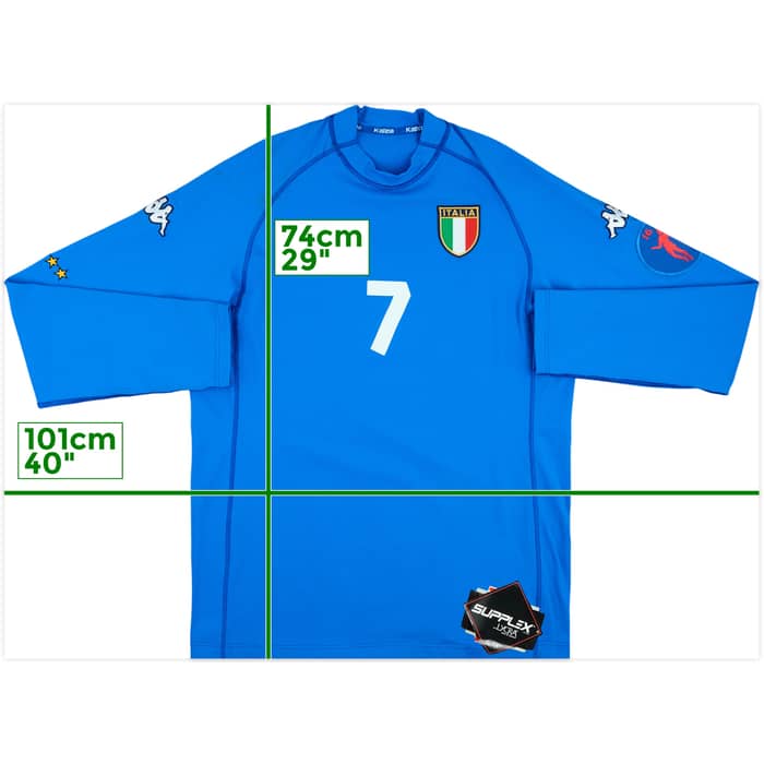 2001 Italy Player Issue U16 Euro Championship Home L/S Shirt #7 (XL)