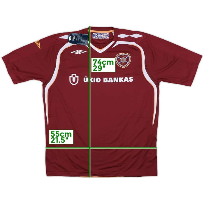 2007-08 Hearts Home Shirt (XL)