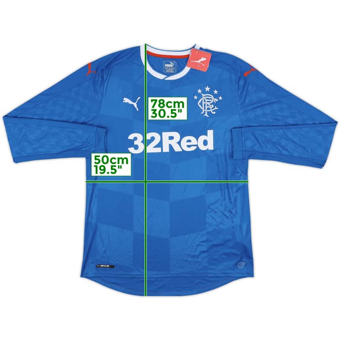 2016-18 Rangers Home L/S Shirt (L)
