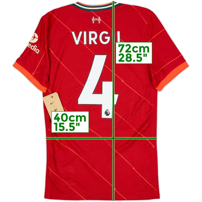 2021-22 Liverpool Authentic Home Shirt Virgil #4 (XS)