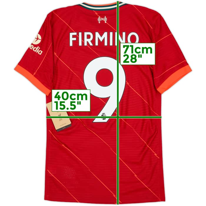 2021-22 Liverpool Authentic Home Shirt Firmino #9 (XS)