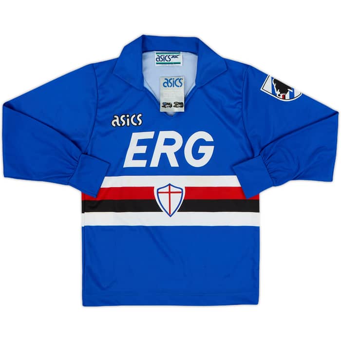 1991-92 Sampdoria Home L/S Shirt (6-7 Years)