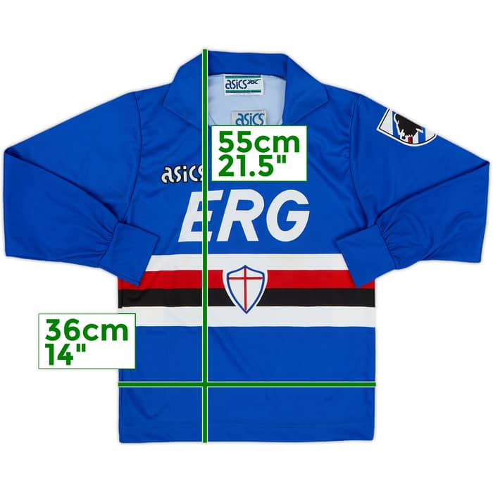 1991-92 Sampdoria Home L/S Shirt (6-7 Years)
