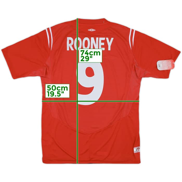 2004-06 England Away Shirt Rooney #9 (L)