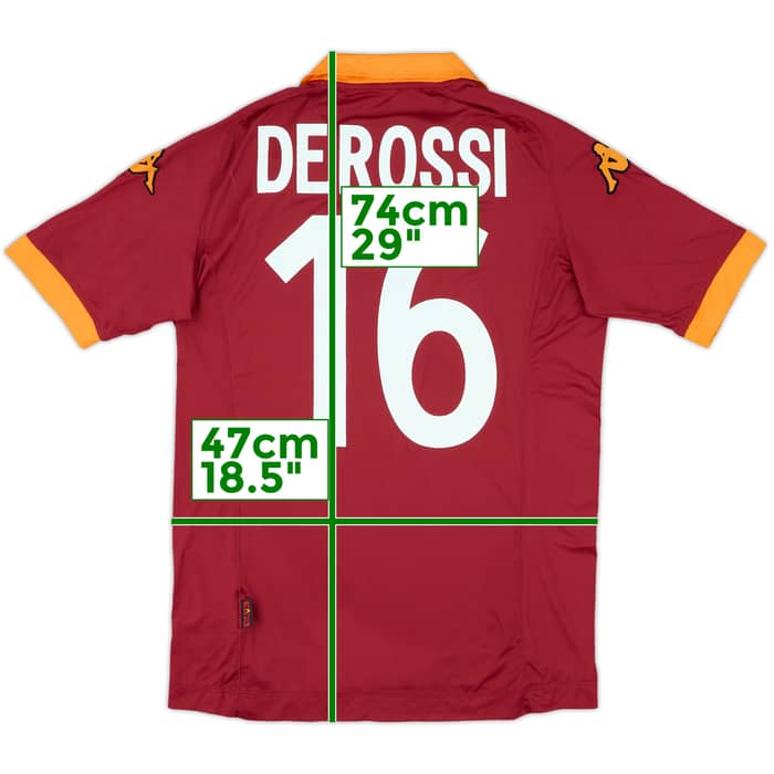 2012-13 Roma Home Shirt De Rossi #16 (L)