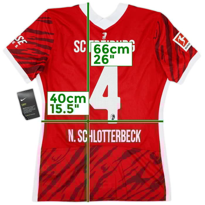 2021-22 Freiburg Home Shirt N.Schlotterbeck #4 (Women's S)