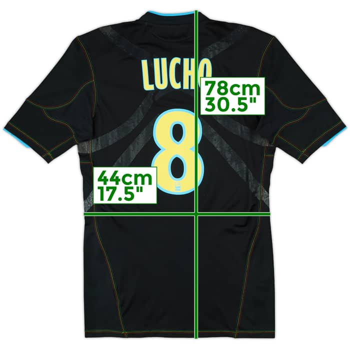 2010-11 Olympique Marseille Player Issue Techfit Third Shirt Lucho #8 (L)