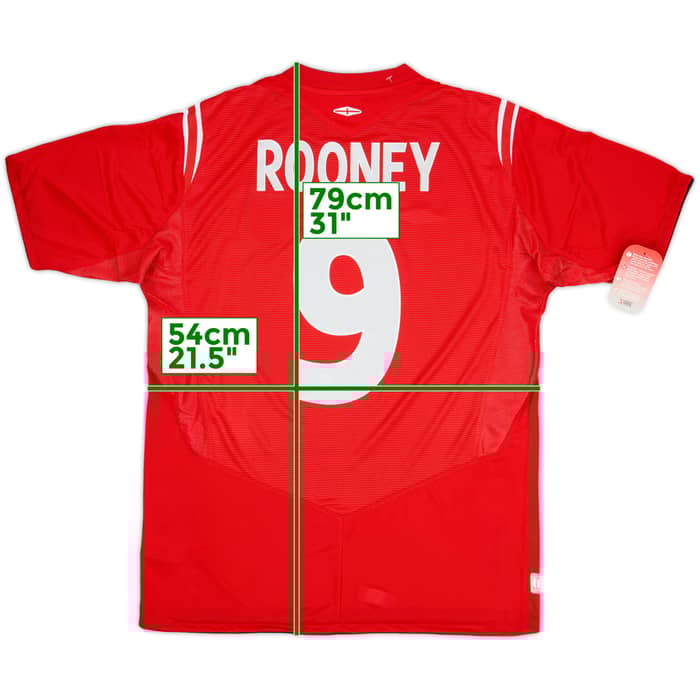 2004-06 England Away Shirt Rooney #9 (L)