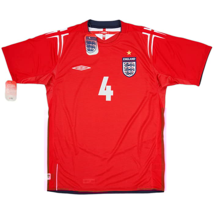 2004-06 England Away Shirt Gerrard #4 (M)