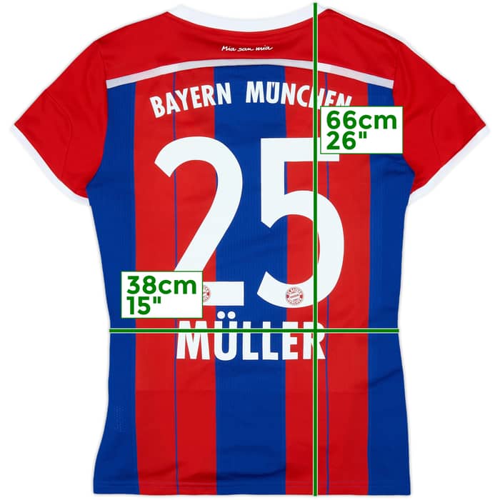 2014-15 Bayern Munich Home Shirt Muller #25 - 10/10 - (Women's M)