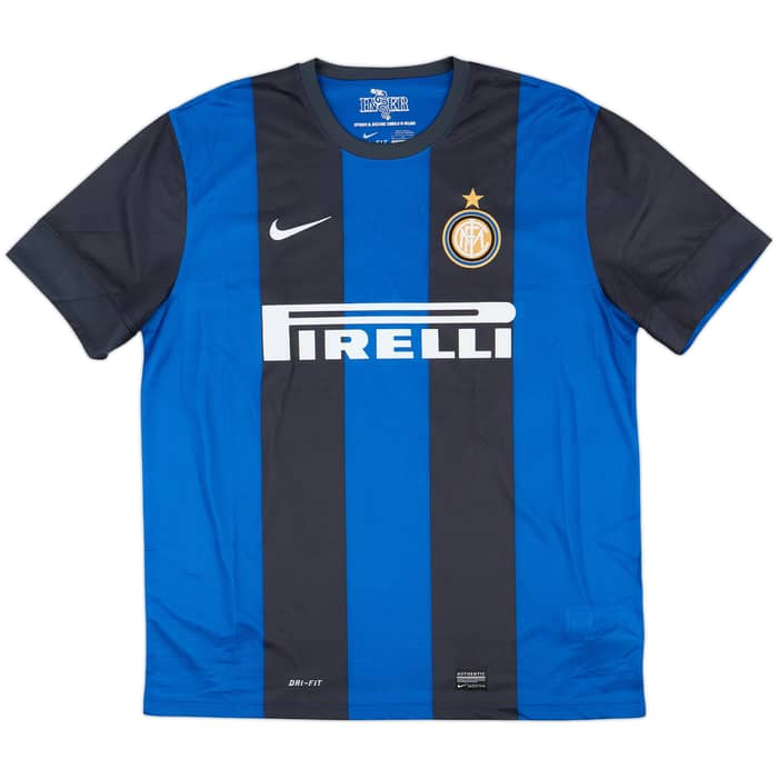 2012-13 Inter Milan Home Shirt Palacio #8 - 9/10 - (XL)