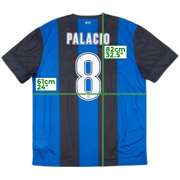 2012-13 Inter Milan Home Shirt Palacio #8 - 9/10 - (XL)
