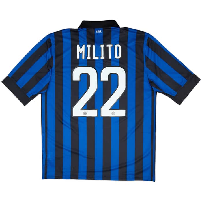 2011-12 Inter Milan Home Shirt Milito #22 (L)