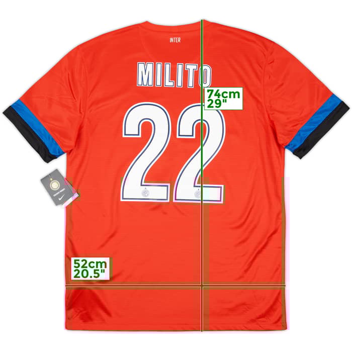 2012-13 Inter Milan Away Shirt Milito #22 (L)
