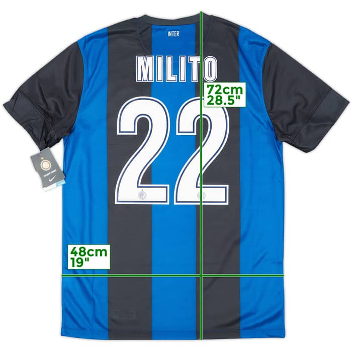 2012-13 Inter Milan Home Shirt Milito #22 (M)
