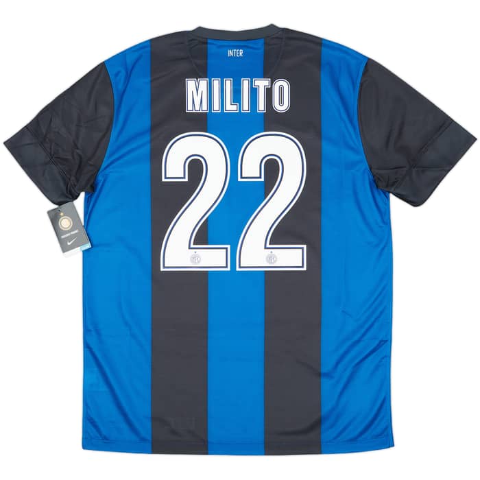 2012-13 Inter Milan Home Shirt Milito #22 (L)
