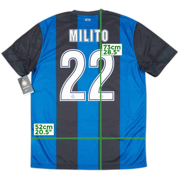 2012-13 Inter Milan Home Shirt Milito #22 (L)