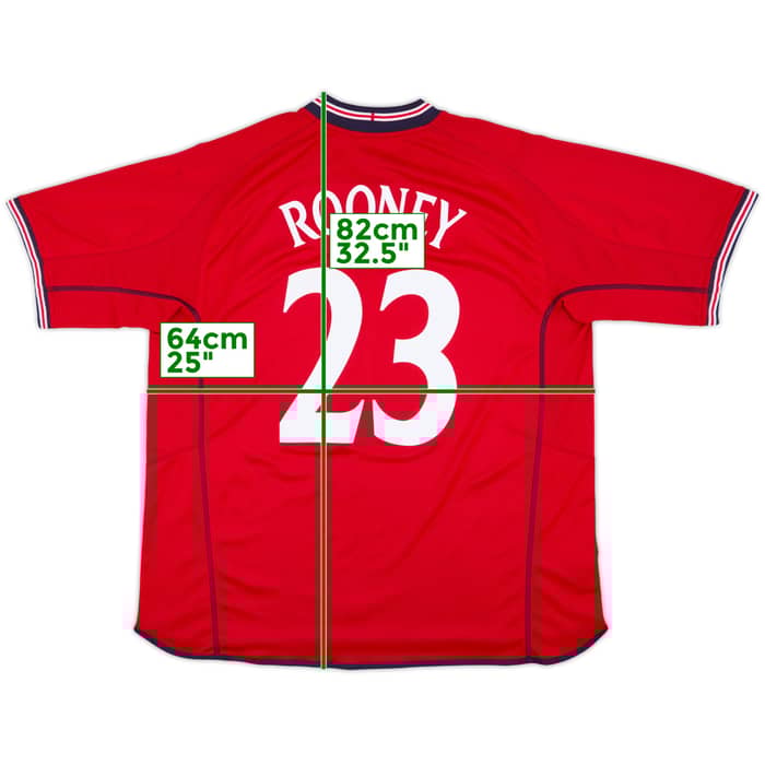 2002-04 England Away Shirt Rooney #23 - 8/10 - (XXL)