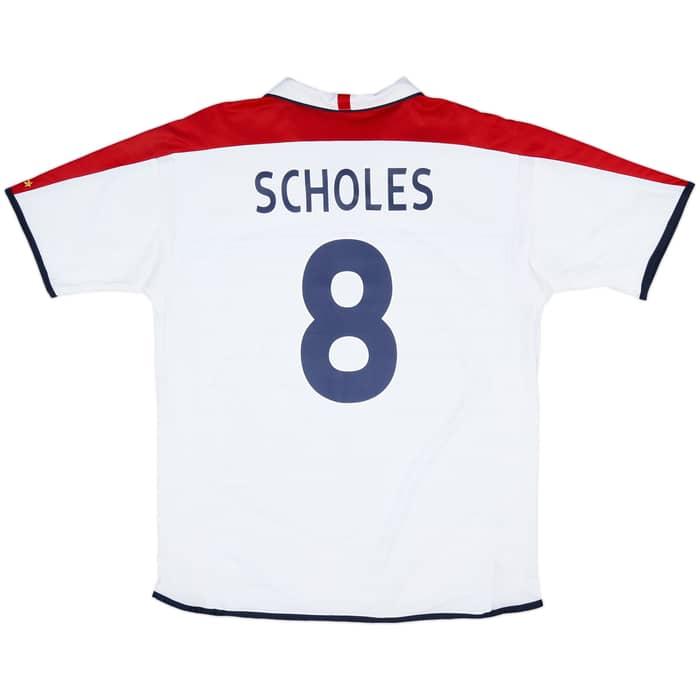2003-05 England Home Shirt Scholes #8 - 8/10 - (XL)