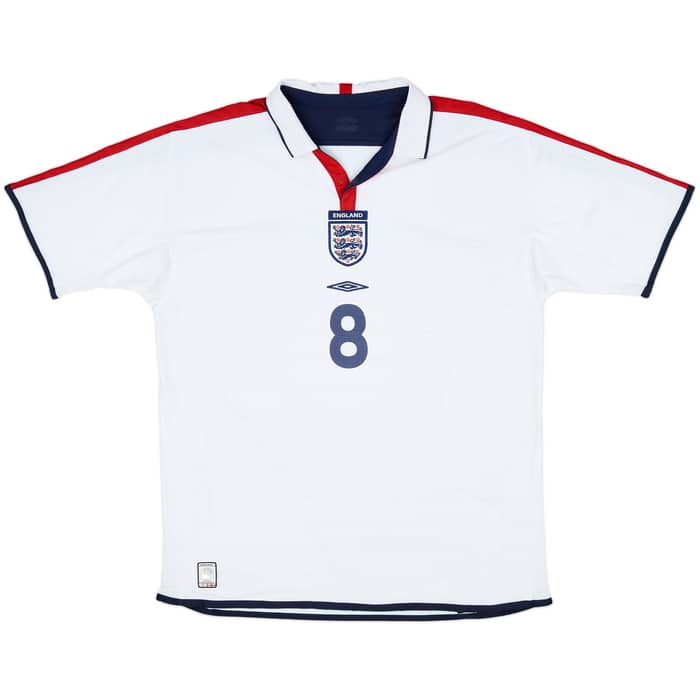 2003-05 England Home Shirt Scholes #8 - 8/10 - (XL)
