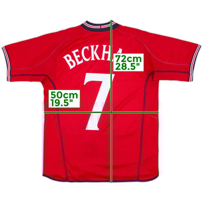 2002-04 England Away Shirt Beckham #7 - 6/10 - (M)