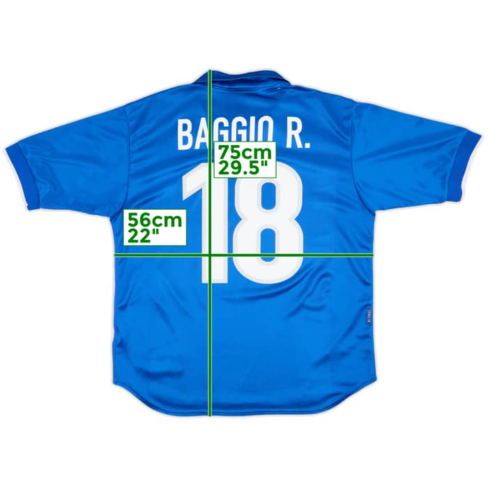 1997-98 Italy Home Shirt Baggio R. #18 - 6/10 - (L)