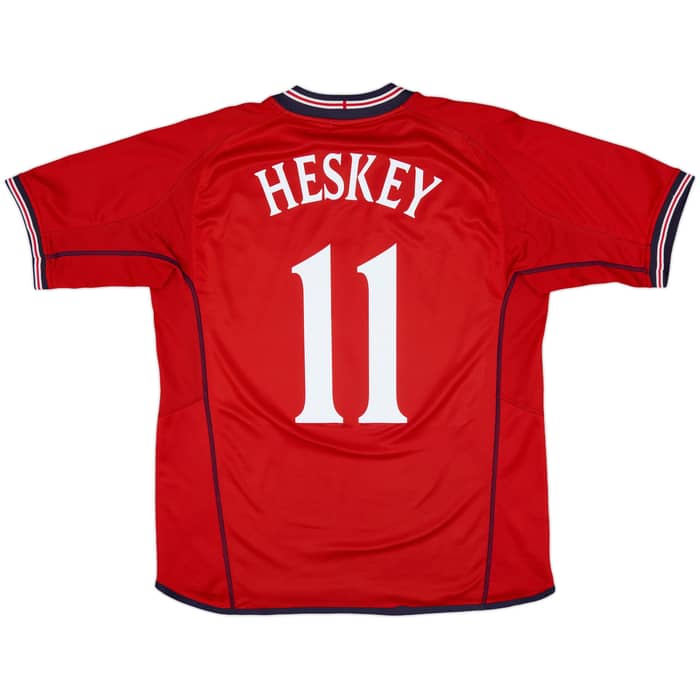 2002-04 England Away Shirt Heskey #11 - 8/10 - (L)
