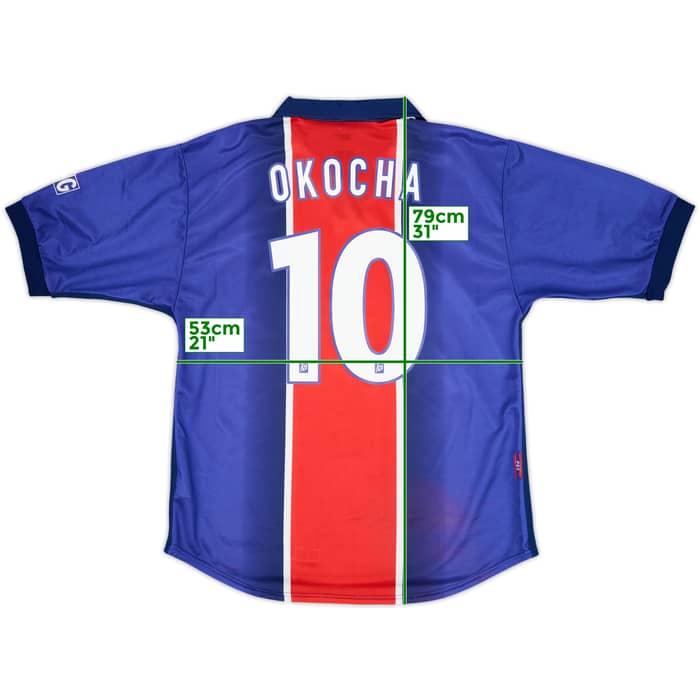 1998-99 Paris Saint-Germain Home Shirt Okocha #10 - 9/10 - (L)
