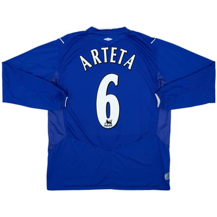 2004-05 Everton Home L/S Shirt Arteta #6 - 6/10 - (L)