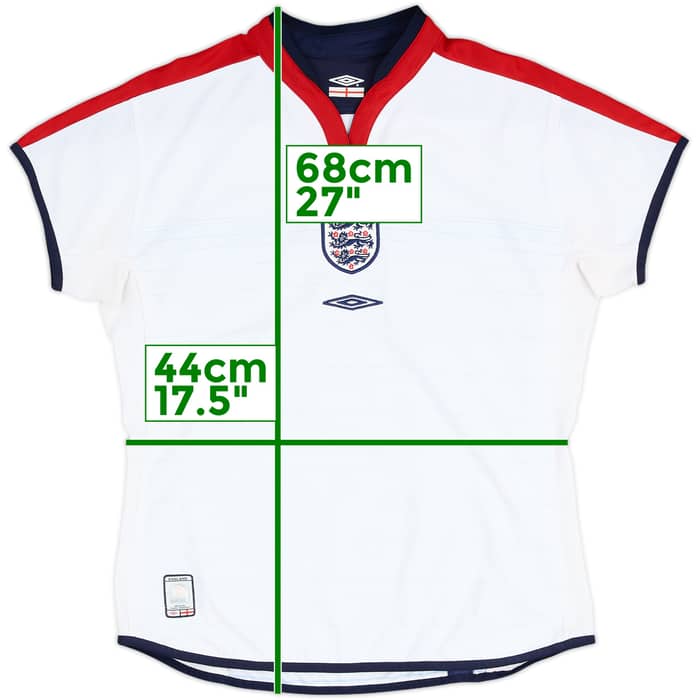 2003-05 England Home Shirt - 7/10 - (Women's M)
