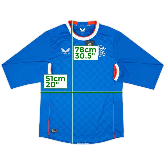 2022-23 Rangers Home L/S Shirt (L)