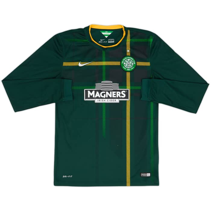 2014-15 Celtic Away L/S Shirt Brown #8 - 8/10 - (S)
