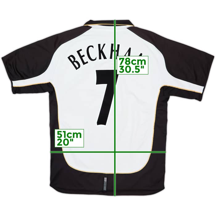 Camiseta de visitante/tercera equipación Centenario del Manchester United 2001-02 Beckham #7 - 5/10 - (L)