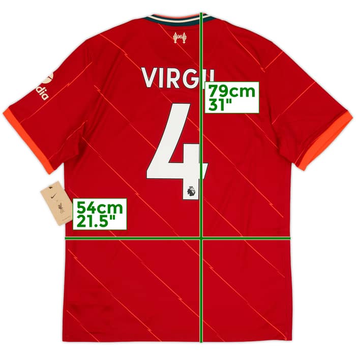 2021-22 Liverpool Home Shirt Virgil #4 (L)