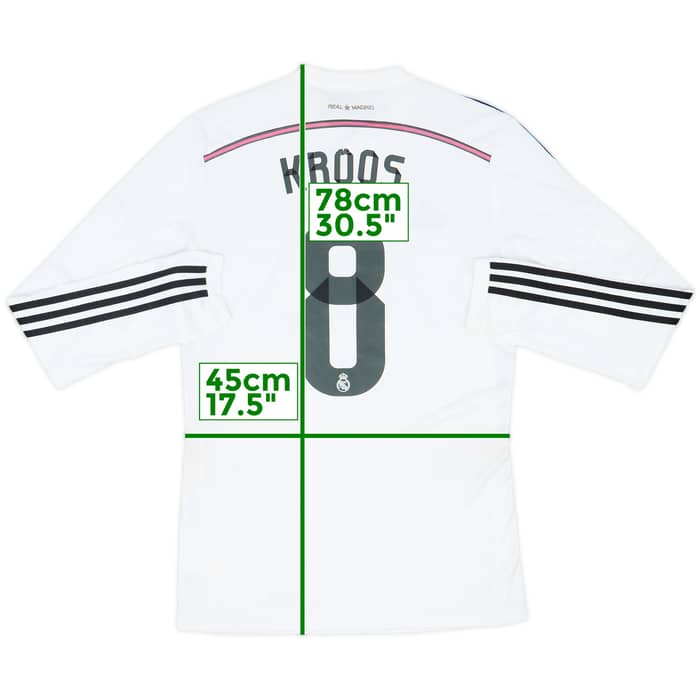 2014-15 Real Madrid Home L/S Shirt Kroos #8 - 5/10 - (L)