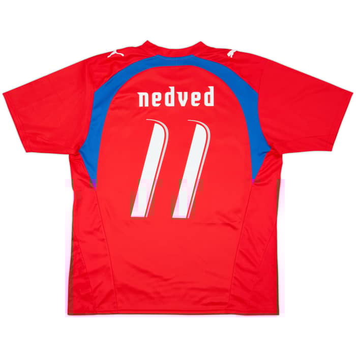 Camiseta básica de local de la República Checa 2006-08 Nedved #11 - 8/10 - (L)