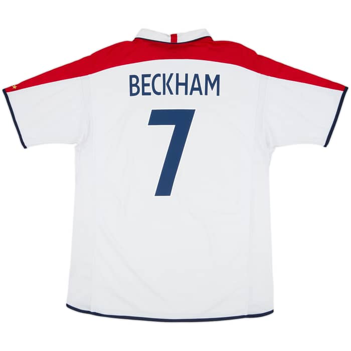 2003-05 England Home Shirt Beckham #7 - 6/10 - (XL)