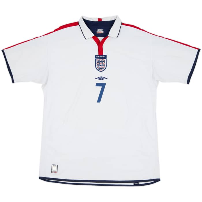 2003-05 England Home Shirt Beckham #7 - 6/10 - (XL)