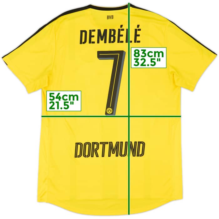 2016-17 Borussia Dortmund Camiseta de local Dembele #7 - 9/10 - (XL)