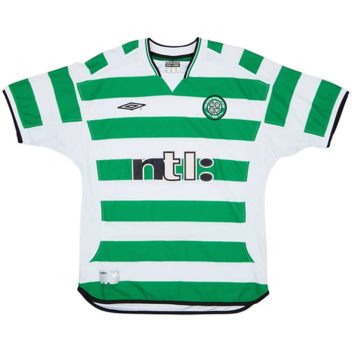 2001-03 Celtic Home Shirt Larsson #7 - 6/10 - (M)