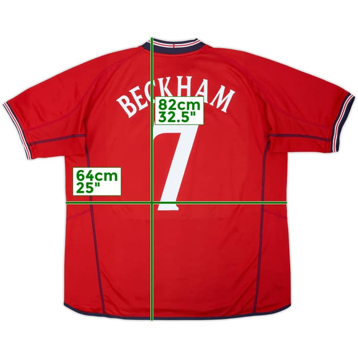 2002-04 England Away Shirt Beckham #7 - 5/10 - (XXL)