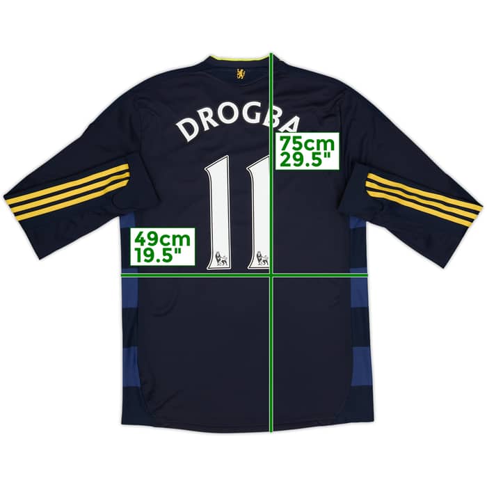 2009-10 Chelsea Player Issue Away L/S Shirt Drogba #11 - 8/10 - (M)