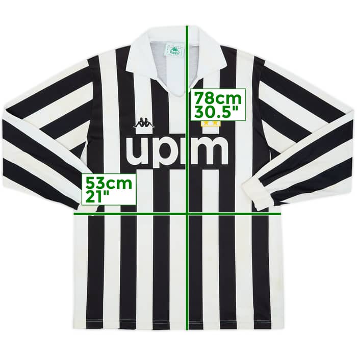 1989-90 Juventus Basic Home L/S Shirt - 5/10 - (XL)
