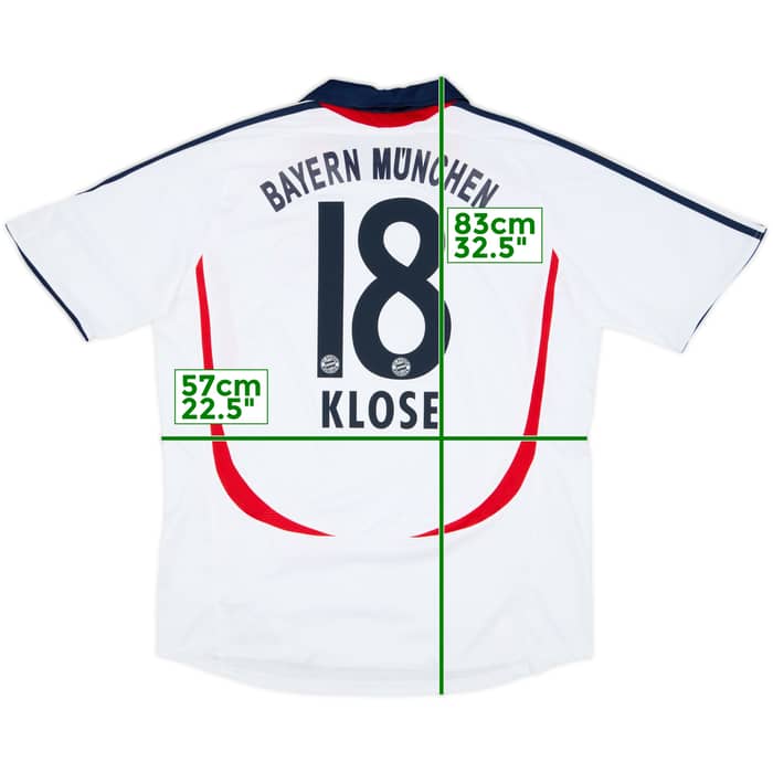 2006-07 Bayern Munich Camiseta Visitante Klose #18 - 8/10 - (XL)