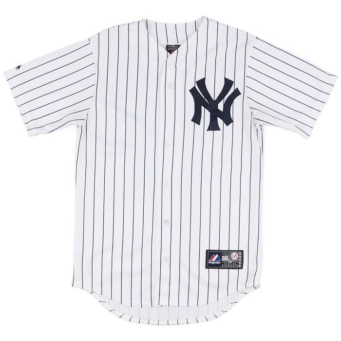 2014-15 New York Yankees Tanaka #19 Majestic Home Jersey - 5/10 - (S)