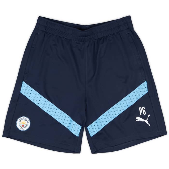 2022-23 Manchester City Staff Issue Training Shorts #PG (Guardiola) - 7/10 - (L)