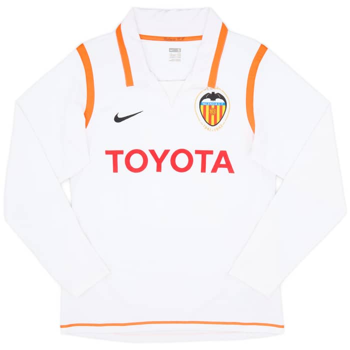 2007-08 Valencia Home L/S Shirt Silva #21 - 7/10 - (S)