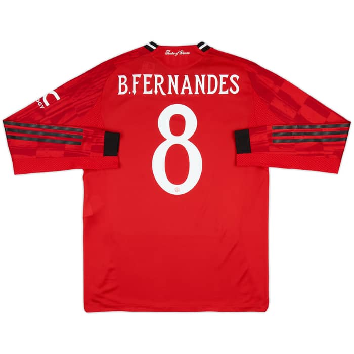 2025-26 Manchester United Authentic Home L/S Shirt B.Fernandes #8
