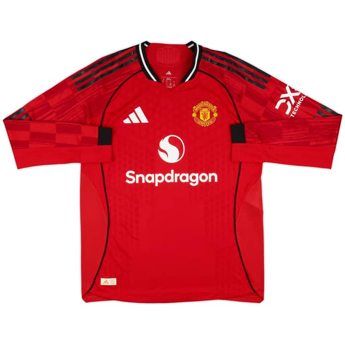 2025-26 Manchester United Authentic Home L/S Shirt B.Fernandes #8